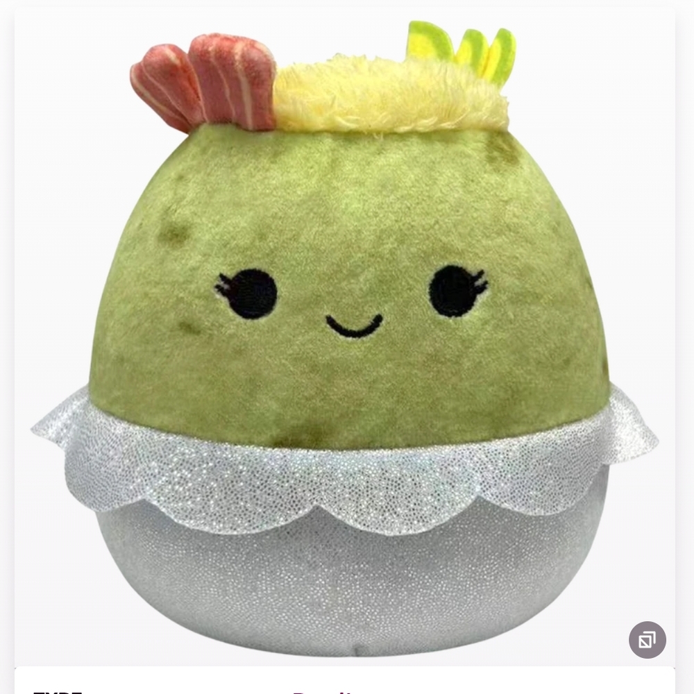 Scented Squishmallows Anjara Green and Silver Stuffed Animal